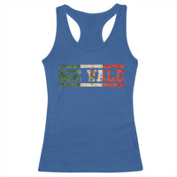 Me Vale Mexican Flag Latino Spanish Slang Racerback Tank Top