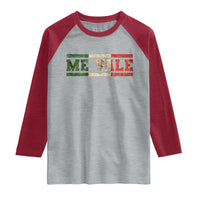Me Vale Mexican Flag Latino Spanish Slang Raglan Shirt
