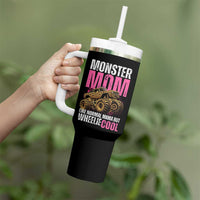 Monster Mom Like Normal Mama But Wheelie Cool Tumbler With Handle Monster Truck Mama