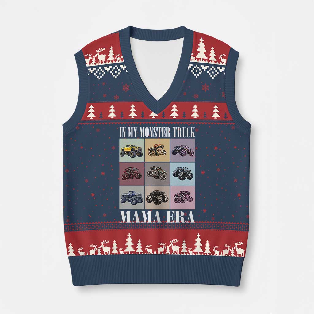 In My Monster Truck Mama Era V-Neck Knit Sweater Vest