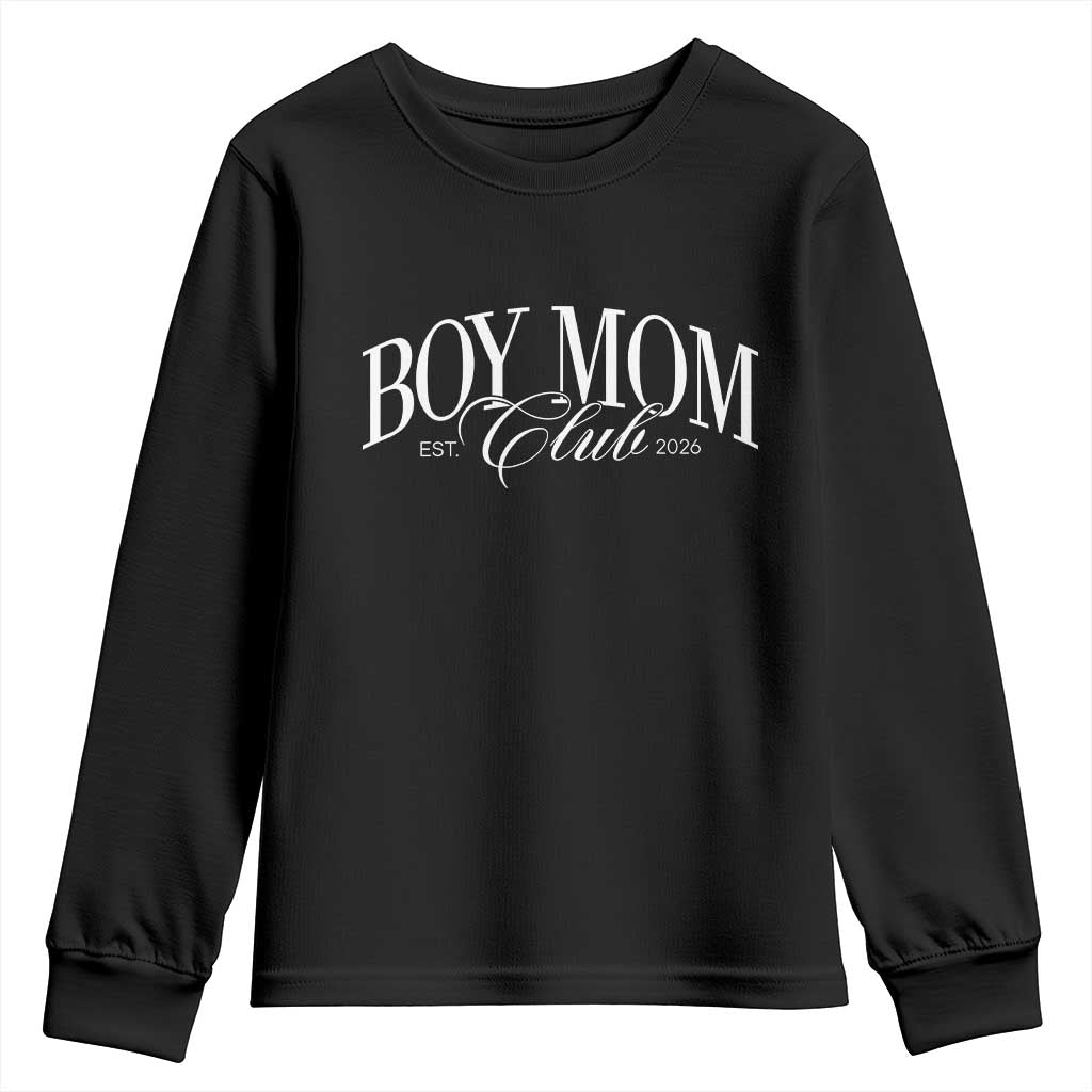 Boy Mom Club 2026 Youth Sweatshirt Funny Mother's Day Gift