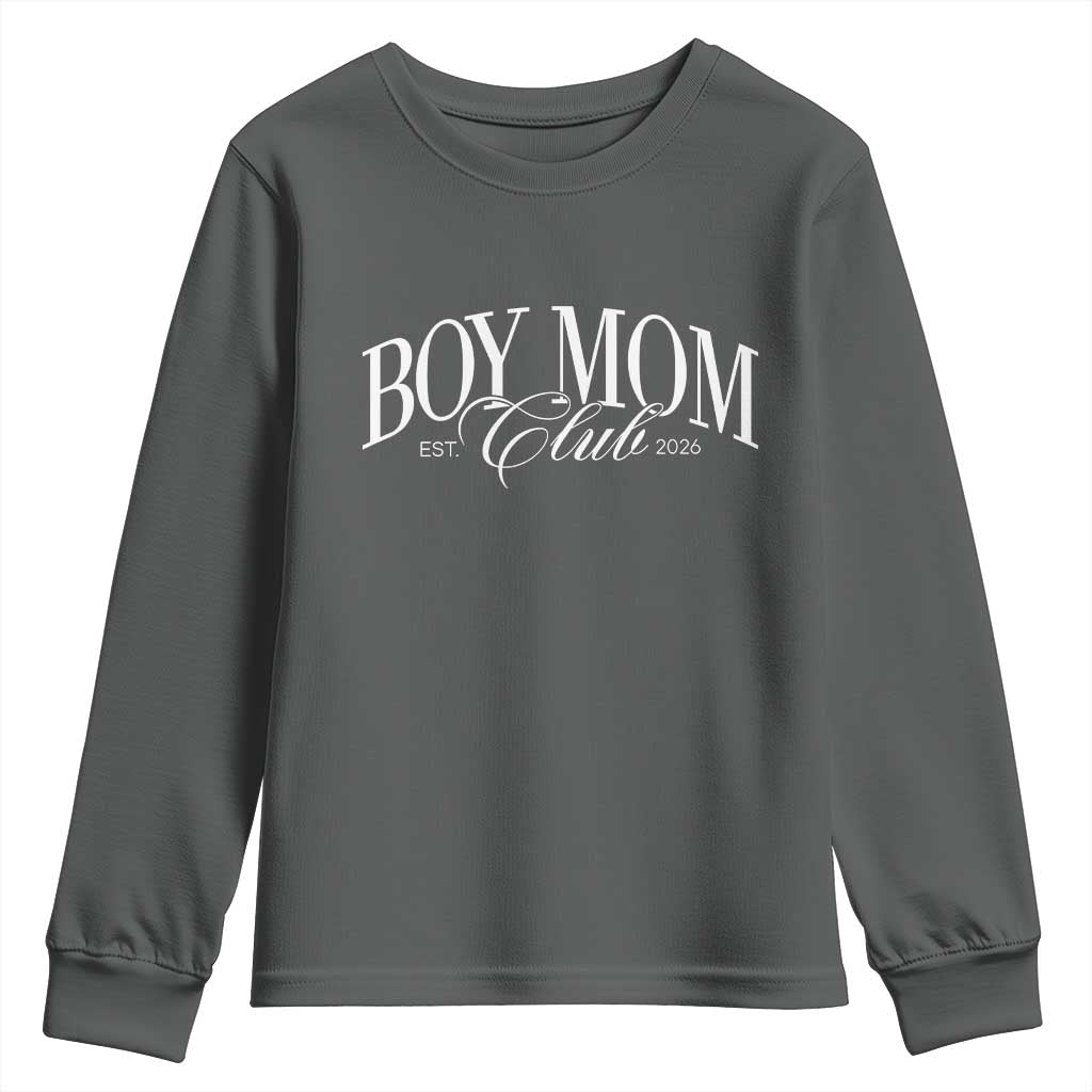 Boy Mom Club 2026 Youth Sweatshirt Funny Mother's Day Gift