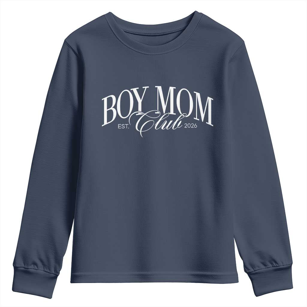 Boy Mom Club 2026 Youth Sweatshirt Funny Mother's Day Gift