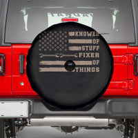 Knower Of Stuff Fixer Of Things Spare Tire Cover Funny Handyman Dad Husband Vintage American Flag