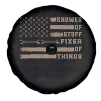 Knower Of Stuff Fixer Of Things Spare Tire Cover Funny Handyman Dad Husband Vintage American Flag