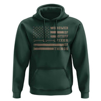 Knower Of Stuff Fixer Of Things Hoodie Funny Handyman Dad Husband Vintage American Flag