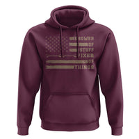 Knower Of Stuff Fixer Of Things Hoodie Funny Handyman Dad Husband Vintage American Flag