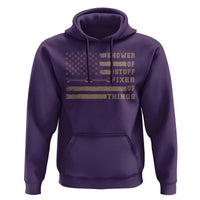 Knower Of Stuff Fixer Of Things Hoodie Funny Handyman Dad Husband Vintage American Flag