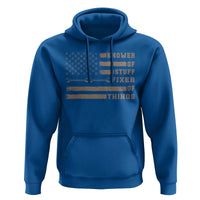 Knower Of Stuff Fixer Of Things Hoodie Funny Handyman Dad Husband Vintage American Flag