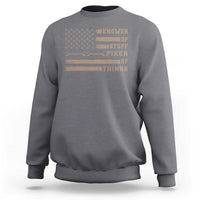 Knower Of Stuff Fixer Of Things Sweatshirt Funny Handyman Dad Husband Vintage American Flag