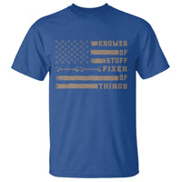 Knower Of Stuff Fixer Of Things T Shirt Funny Handyman Dad Husband Vintage American Flag