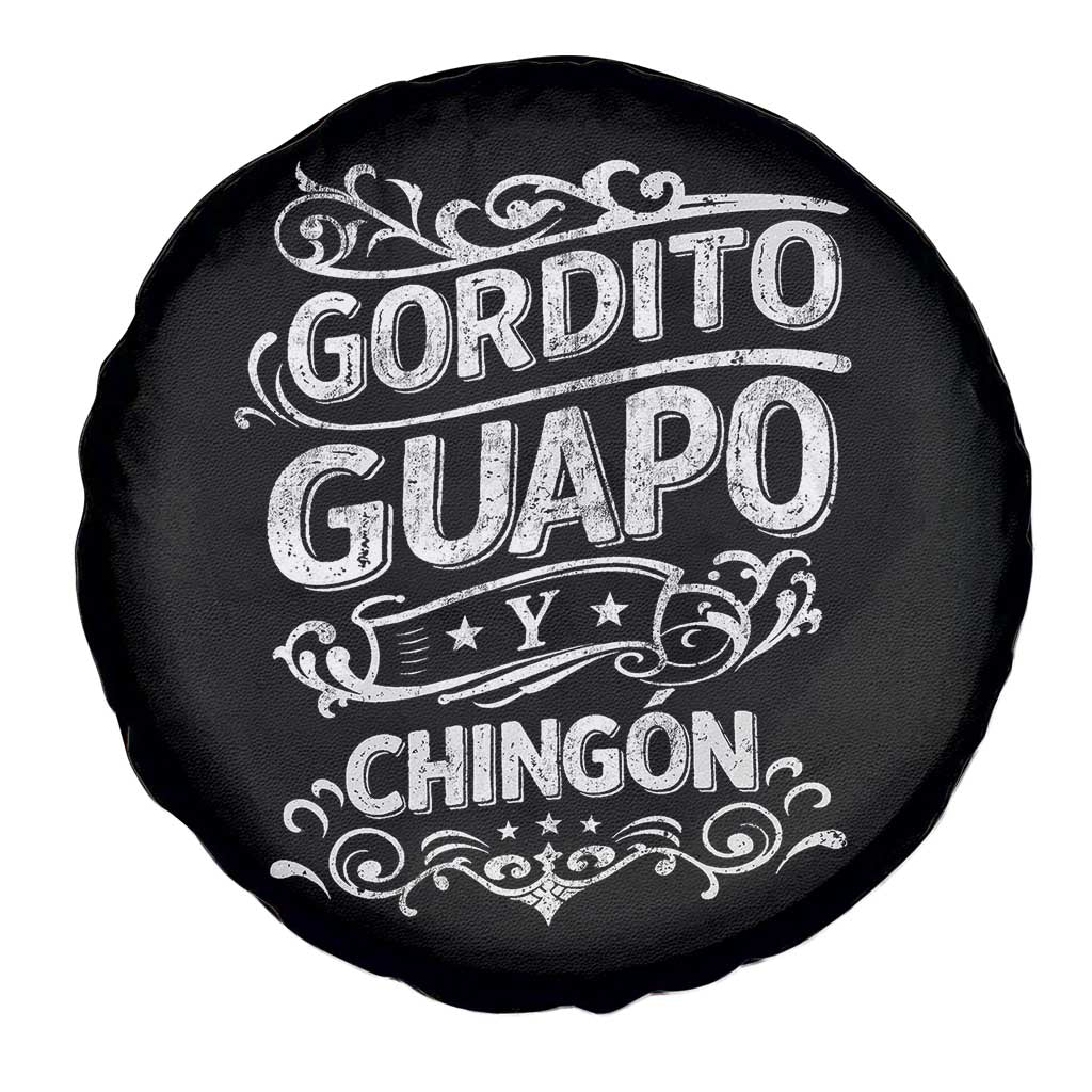 Gordito Guapo y Chingon Spare Tire Cover Funny Mexican Spanish Saying