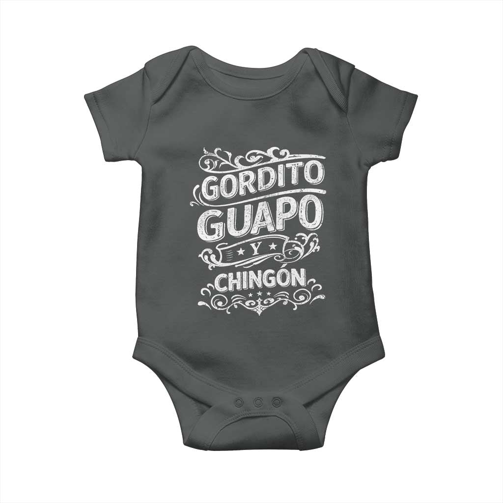 Gordito Guapo y Chingon Baby Onesie Funny Mexican Spanish Saying