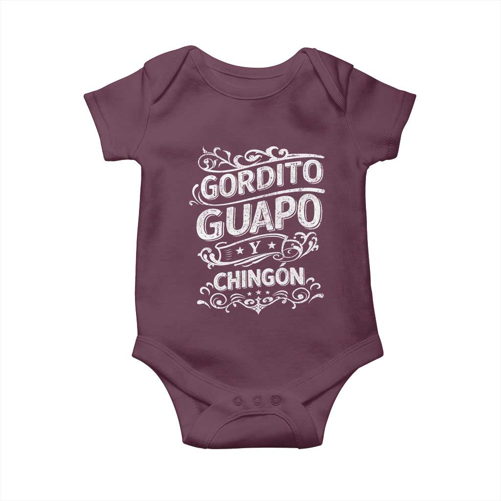Gordito Guapo y Chingon Baby Onesie Funny Mexican Spanish Saying