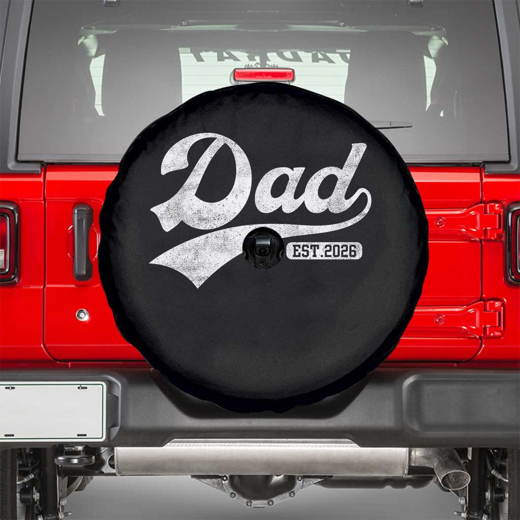 Dad Est 2026 Spare Tire Cover Funny New Dad Baby Announcement