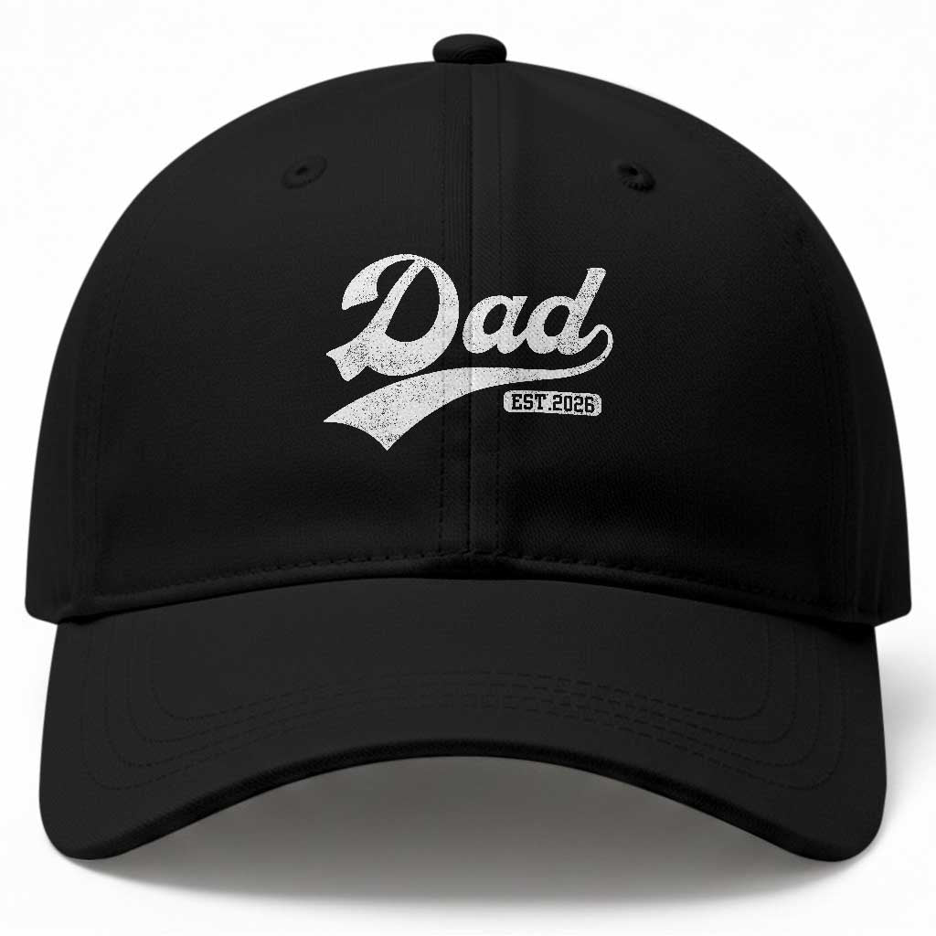 Dad Est 2026 Baseball Cap Funny New Dad Baby Announcement