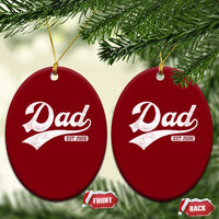 Dad Est 2026 Ceramic Ornament Funny New Dad Baby Announcement