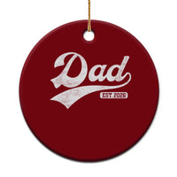 Dad Est 2026 Ceramic Ornament Funny New Dad Baby Announcement
