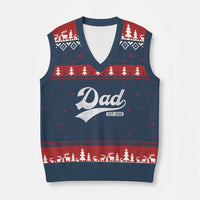 Dad Est 2026 V-Neck Knit Sweater Vest Funny New Dad Baby Announcement