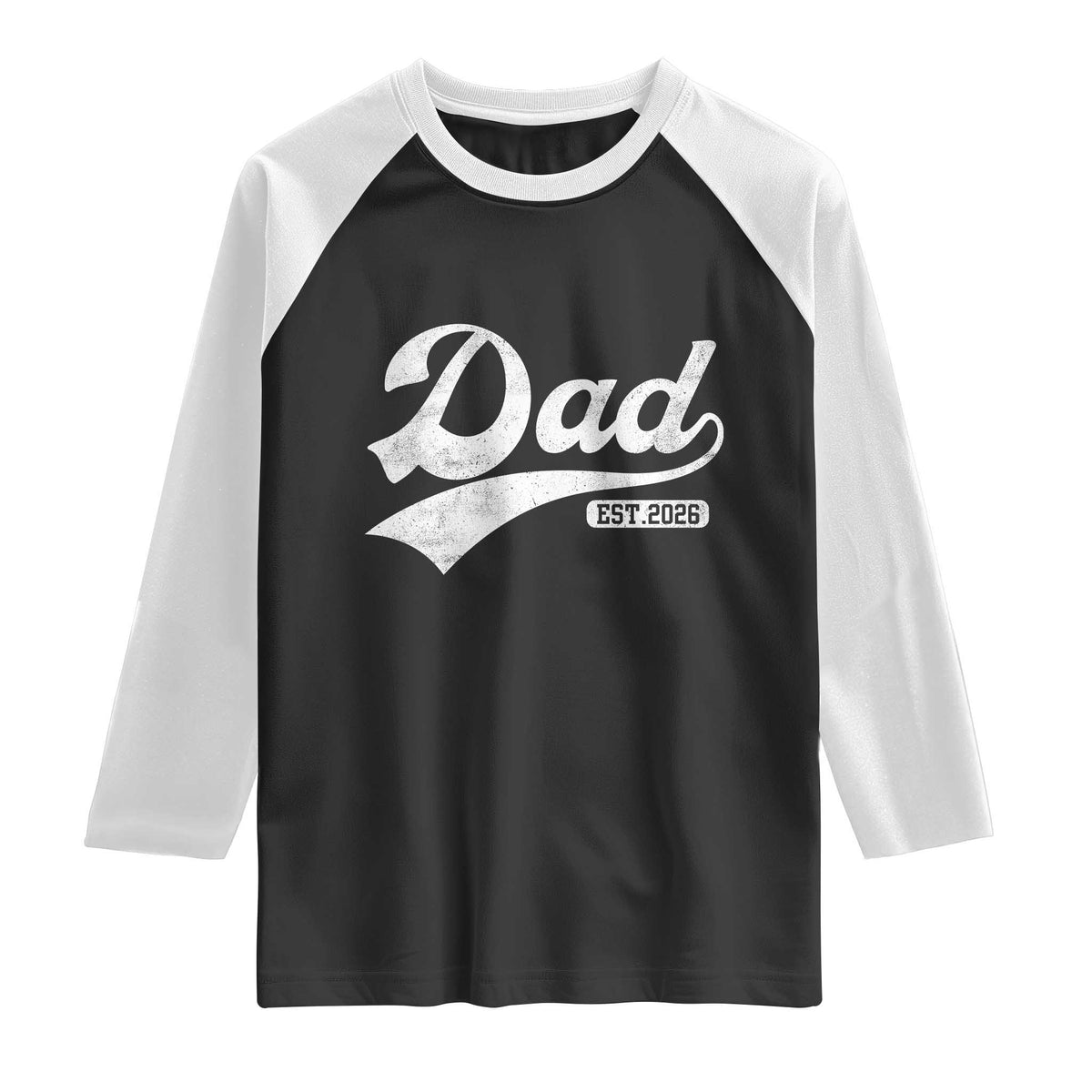 Dad Est 2026 Raglan Shirt Funny New Dad Baby Announcement