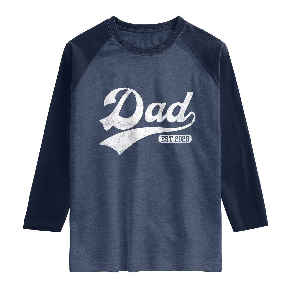Dad Est 2026 Raglan Shirt Funny New Dad Baby Announcement