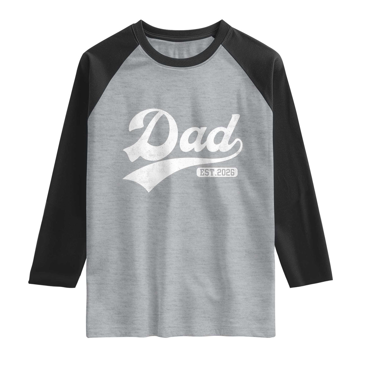 Dad Est 2026 Raglan Shirt Funny New Dad Baby Announcement