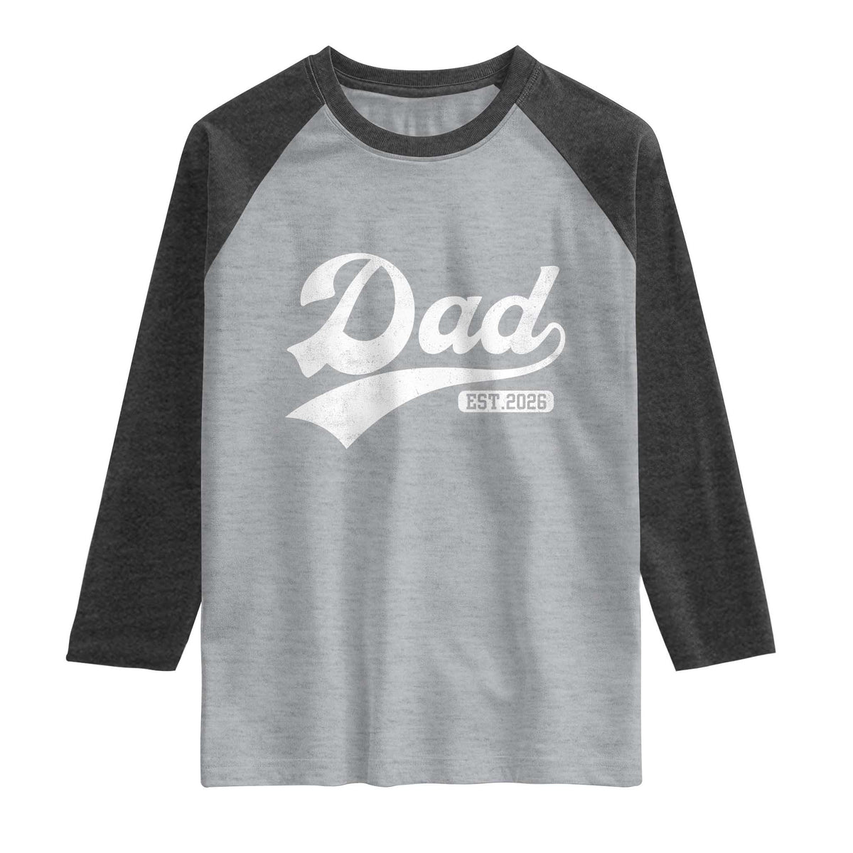 Dad Est 2026 Raglan Shirt Funny New Dad Baby Announcement