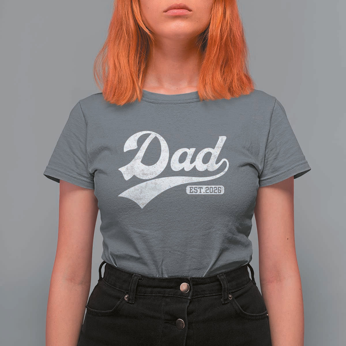 Dad Est 2026 T Shirt For Women Funny New Dad Baby Announcement