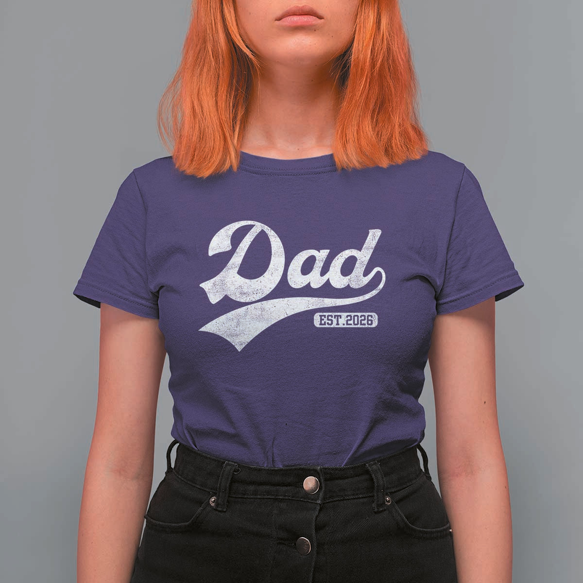 Dad Est 2026 T Shirt For Women Funny New Dad Baby Announcement