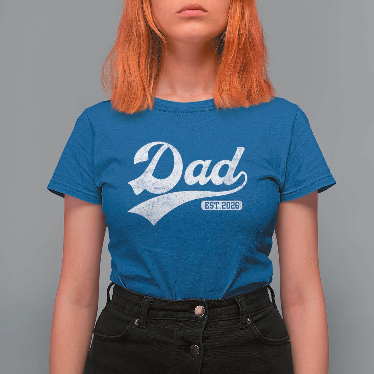 Dad Est 2026 T Shirt For Women Funny New Dad Baby Announcement