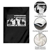 Patriotic Bigfoot American Flag in Forest Garden Flag