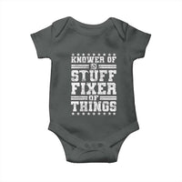 Knower Of Stuff Fixer Of Things Baby Onesie Funny Handyman Mechanic Dad