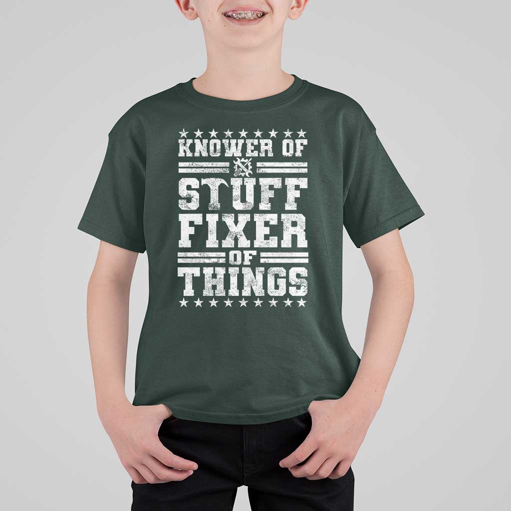 Knower Of Stuff Fixer Of Things T Shirt For Kid Funny Handyman Mechanic Dad