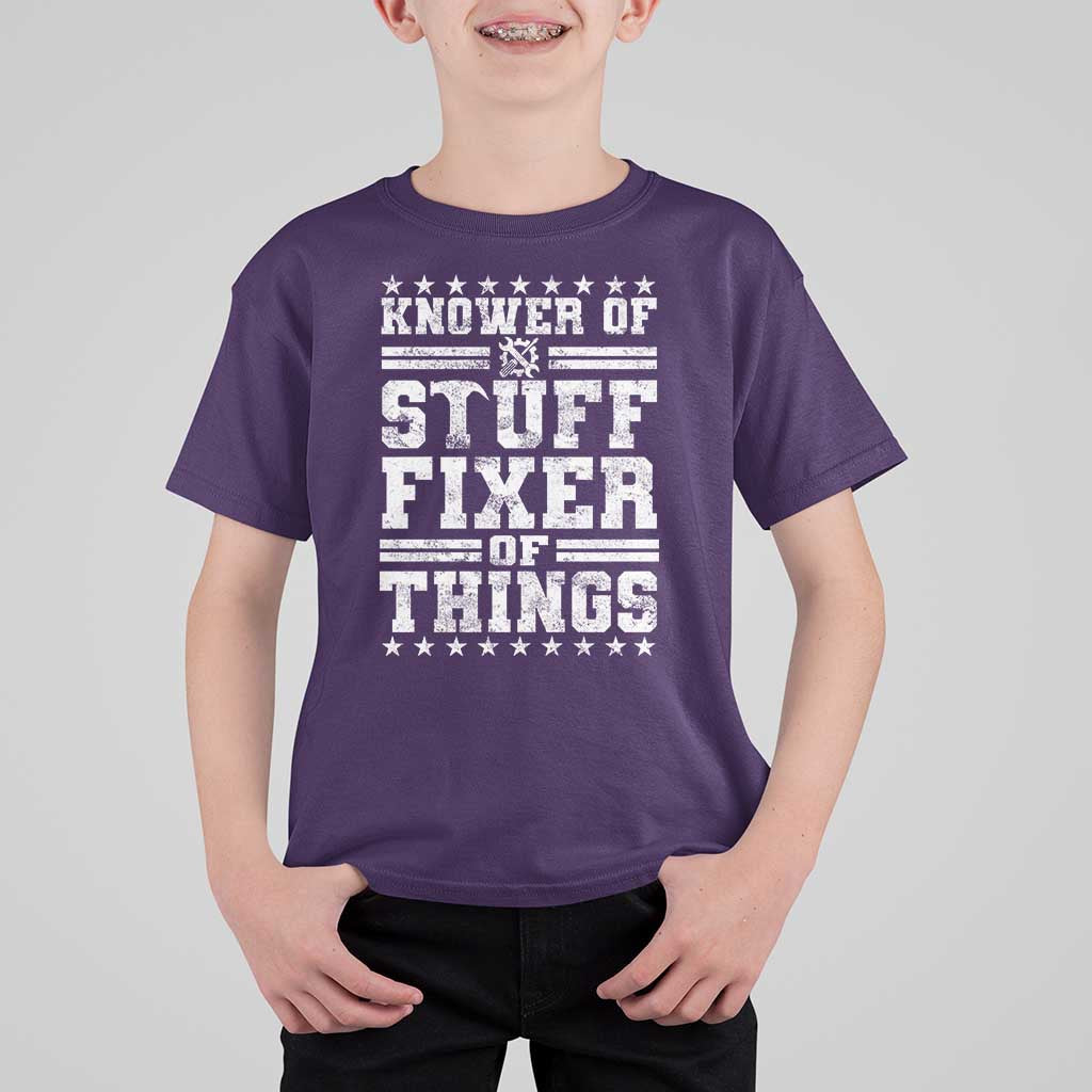 Knower Of Stuff Fixer Of Things T Shirt For Kid Funny Handyman Mechanic Dad