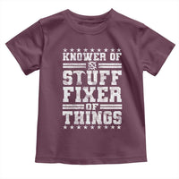 Knower Of Stuff Fixer Of Things Toddler T Shirt Funny Handyman Mechanic Dad