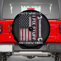 Thats What I Do I Fix Stuff And I Know Things Spare Tire Cover Funny Mechanic Engineer Vintage American Flag