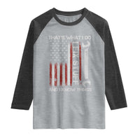 Thats What I Do I Fix Stuff And I Know Things Raglan Shirt Funny Mechanic Engineer Vintage American Flag