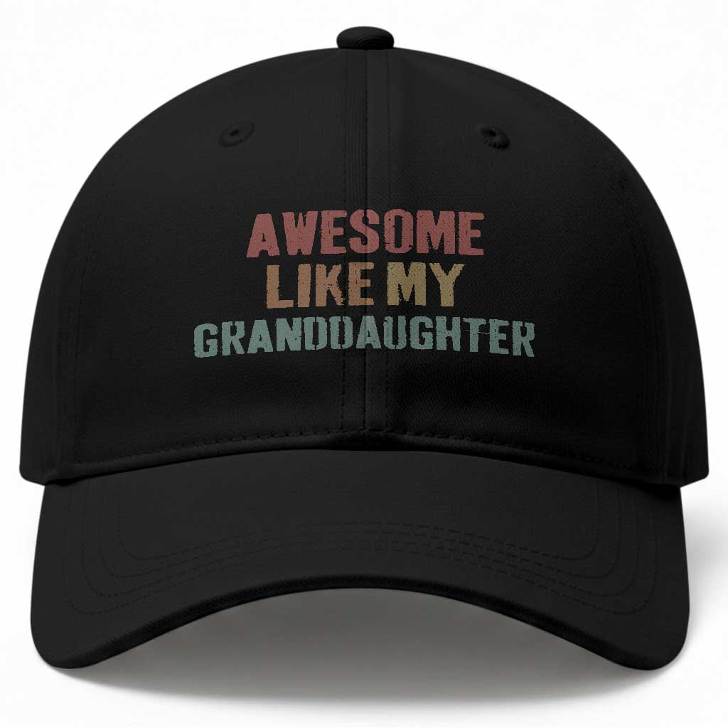 Awesome Like My Granddaughter Baseball Cap Funny Proud Grandparents