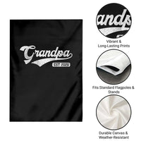Grandpa Est 2026 Garden Flag New Grandpa Paternity Father's Day