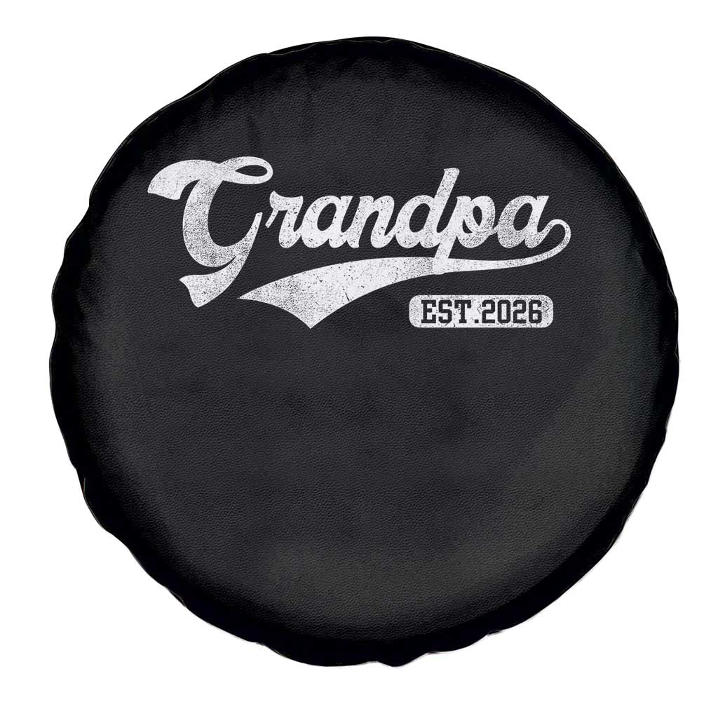 Grandpa Est 2026 Spare Tire Cover New Grandpa Paternity Father's Day