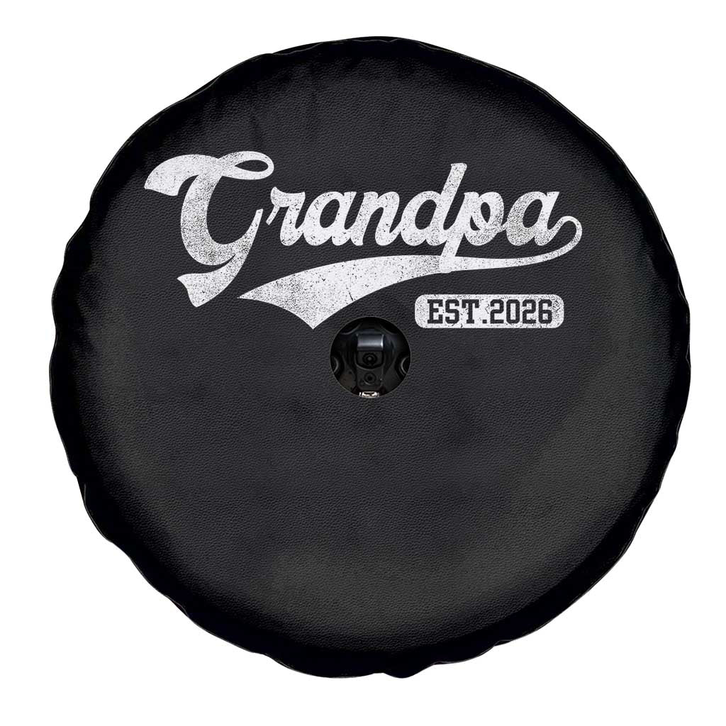 Grandpa Est 2026 Spare Tire Cover New Grandpa Paternity Father's Day