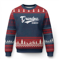 Grandpa Est 2026 Ugly Christmas Sweater New Grandpa Paternity Father's Day