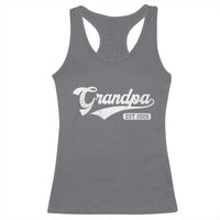 Grandpa Est 2026 Racerback Tank Top New Grandpa Paternity Father's Day