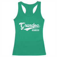 Grandpa Est 2026 Racerback Tank Top New Grandpa Paternity Father's Day