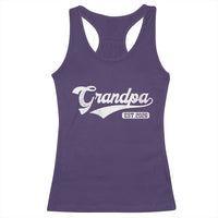 Grandpa Est 2026 Racerback Tank Top New Grandpa Paternity Father's Day
