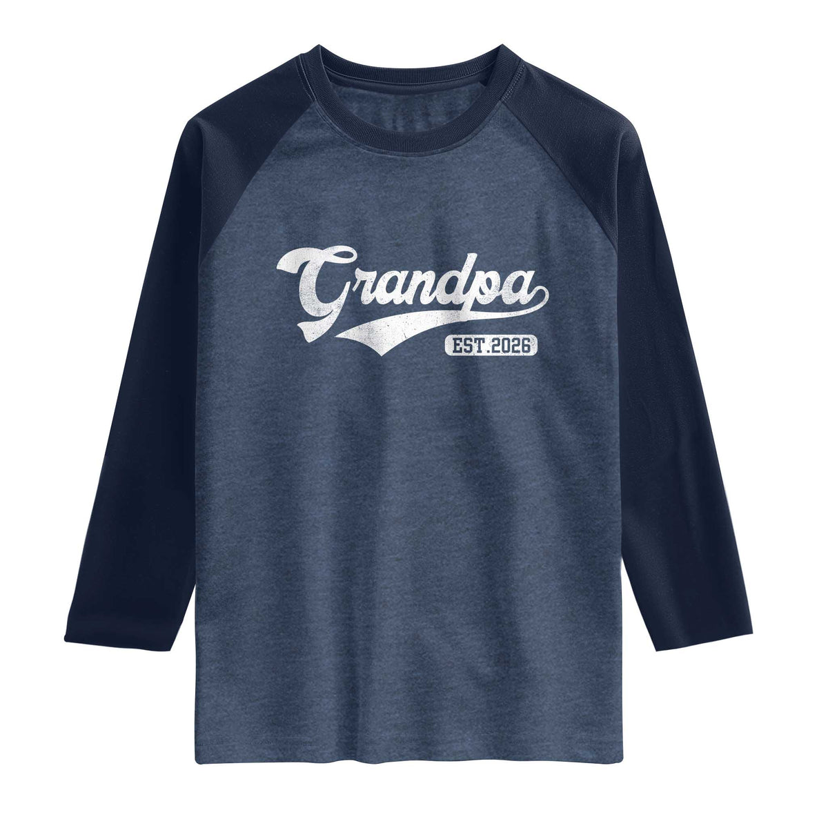 Grandpa Est 2026 Raglan Shirt New Grandpa Paternity Father's Day