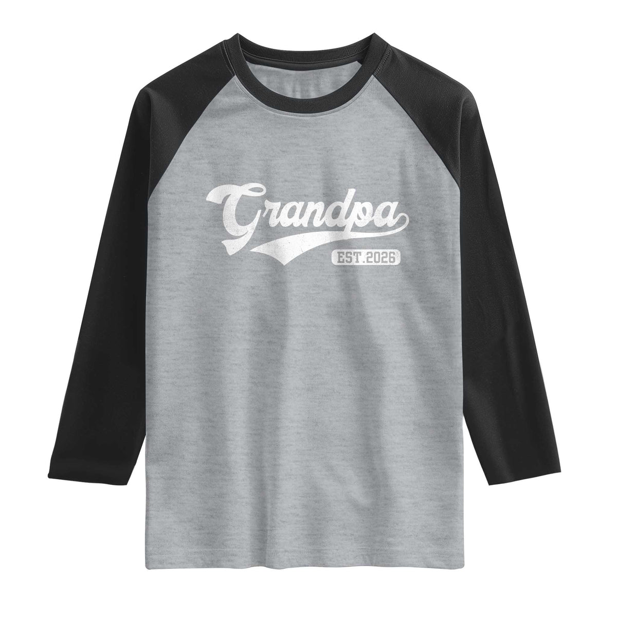 Grandpa Est 2026 Raglan Shirt New Grandpa Paternity Father's Day