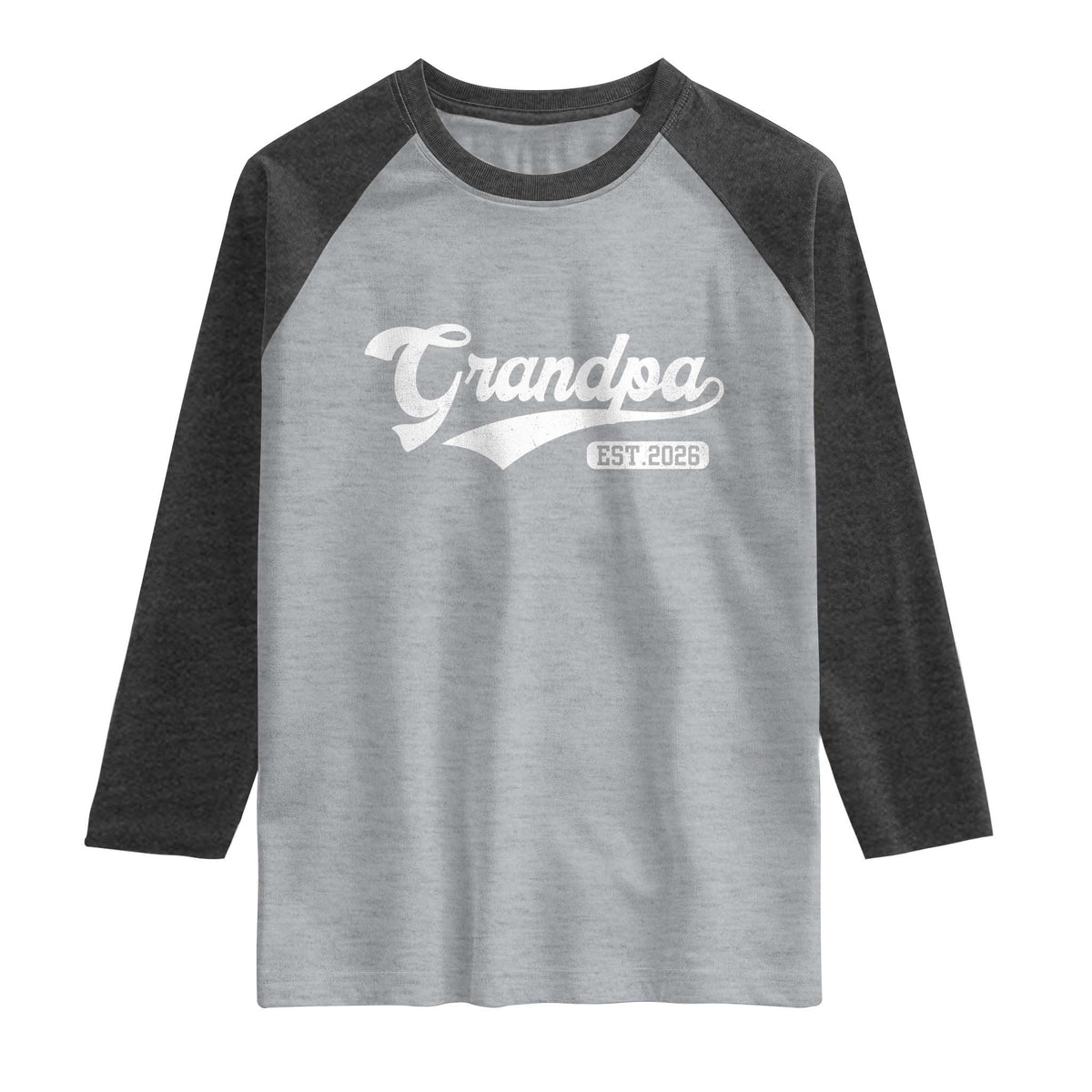 Grandpa Est 2026 Raglan Shirt New Grandpa Paternity Father's Day