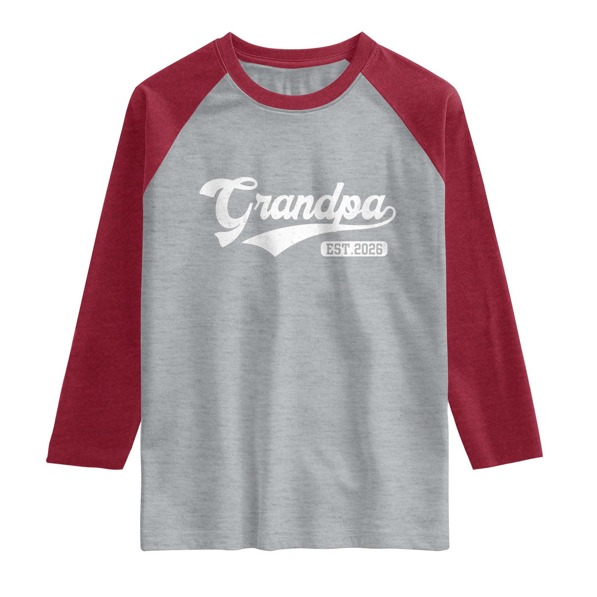 Grandpa Est 2026 Raglan Shirt New Grandpa Paternity Father's Day
