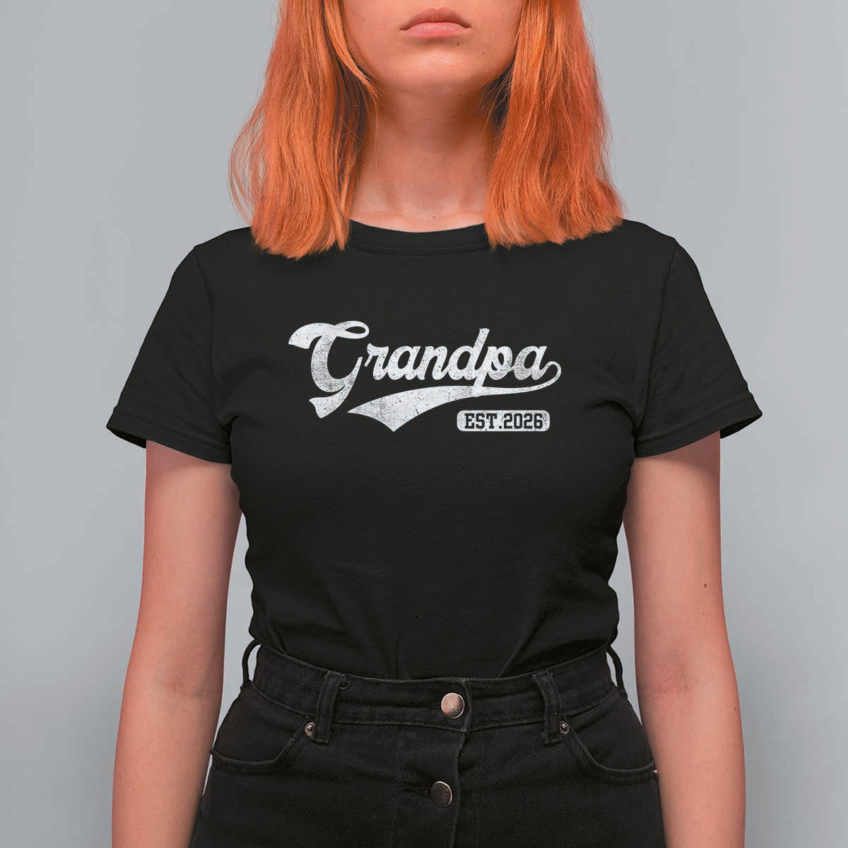 Grandpa Est 2026 T Shirt For Women New Grandpa Paternity Father's Day